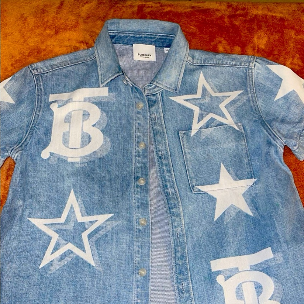 Burberry kids denim top